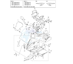 FZ6 FAZER S2 ABS 600 drawing COWLING