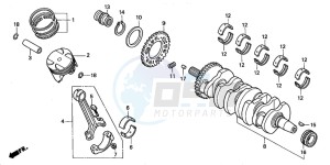 CBR900RR drawing CRANKSHAFT/PISTON