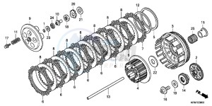 CRF250RE CRF250R Europe Direct - (ED) drawing CLUTCH