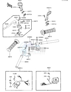 EX 250 E [NINJA 250R] (E1-E2) [NINJA 250R] drawing HANDLEBAR