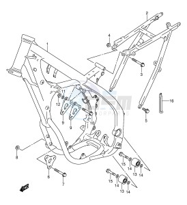 RM250 (E3-E28) drawing FRAME (MODEL K2 K3 K4 K5 K6)