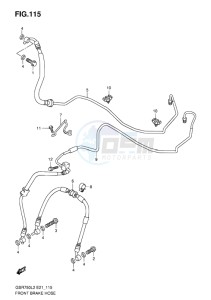 GSR750 ABS EU drawing FRONT BRAKE HOSE