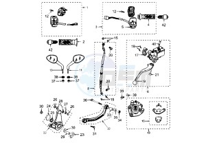 X RACE - 50 cc drawing BRAKE CYLINDER-CALIPER HENG TONG