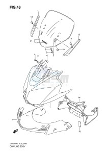 DL650 (E2) V-Strom drawing COWLING BODY