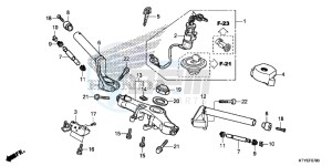 CBR125RF CBR125R 2ED - (2ED) drawing HANDLE PIPE/TOP BRIDGE