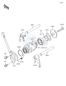 KLX110 KLX110CFF EU drawing Gear Change Drum/Shift Fork(s)