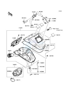 VERSYS KLE650B7F GB XX (EU ME A(FRICA) drawing Air Cleaner