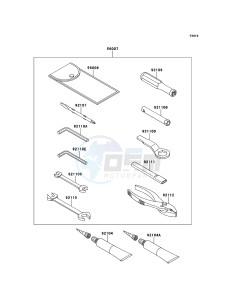 ZZR1400_ABS ZX1400FDFA FR GB XX (EU ME A(FRICA) drawing Owner's Tools