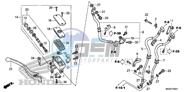 FR. BRAKE MASTER CYLINDER (NC700SA/ SD)