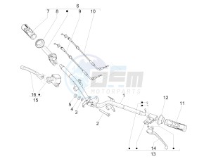 Liberty 125 4t 3v ie e3 drawing Handlebars - Master cilinder