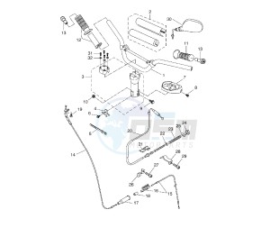 BW'S NAKED 50 drawing STEERING HANDLE AND CABLE