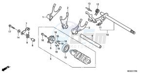 VT750CA9 Europe Direct - (ED / MK) drawing GEARSHIFT DRUM