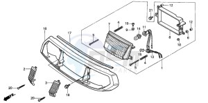 NH80MD drawing HEADLIGHT/FRONT HANDLE COVER (NH80MDK/MDP-DK)