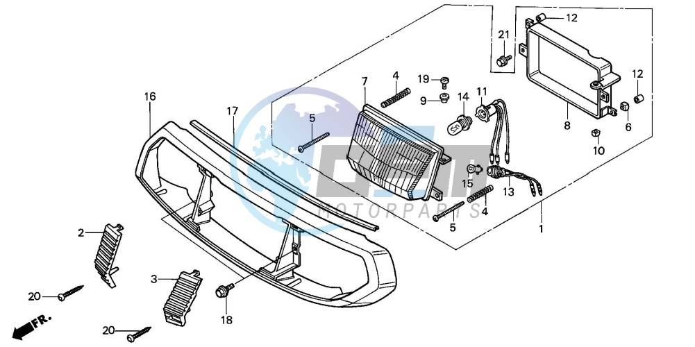 HEADLIGHT/FRONT HANDLE COVER (NH80MDK/MDP-DK)