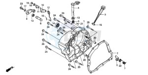 XR200R drawing RIGHT CRANKCASE COVER