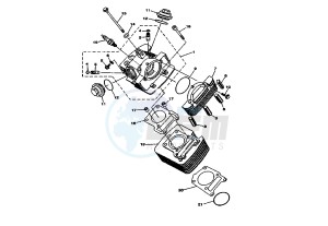 YBR 125 drawing CYLINDER HEAD