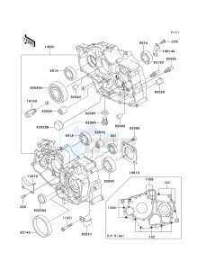 KLF 250 A [BAYOU 250] (A6F-A9F) A8F drawing CRANKCASE