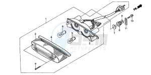 CB600F HORNET drawing TAILLIGHT (CB600F2/F22)