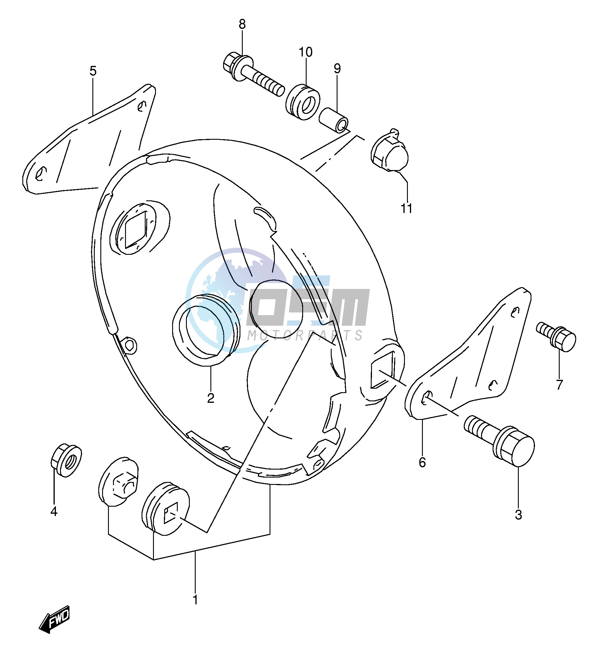 HEADLAMP HOUSING (MODEL R S T)