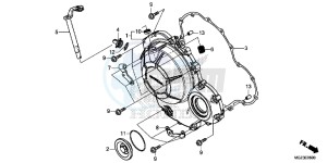 CBR500RE CBR500R UK - (E) drawing RIGHT CRANKCASE COVER