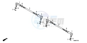 TRX250XD TRX250X Australia - (U) drawing TIE ROD