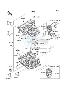 NINJA ZX-6R ZX600RDF FR GB XX (EU ME A(FRICA) drawing Crankcase