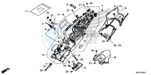 CBR1000S2H 2ED - (2ED) drawing REAR FENDER