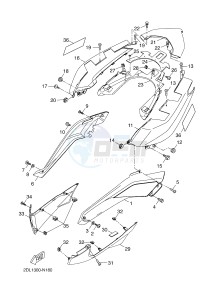 YPR250RA XMAX 250 ABS EVOLIS 250 ABS (2DL7 2DL7) drawing SIDE COVER