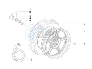 Liberty 50 4T PTT NEXIVE drawing Rear wheel