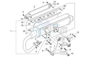 Leonardo 125-150 drawing Exhaust unit