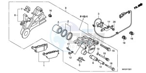 CB600FA9 Europe Direct - (ED / ABS) drawing REAR BRAKE CALIPER (CB600FA/FA3)