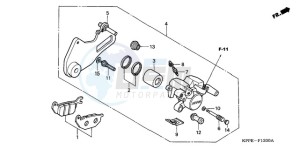 CBR125RWA Germany - (G / WH) drawing REAR BRAKE CALIPER