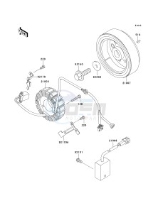 KLX 300 A [KLX300R] (A6F-A7A) A6F drawing GENERATOR