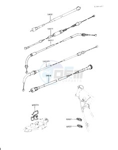 KZ 750 H [LTD] (H2-H4) [LTD] drawing CABLES -- 81-83 H2_H3_H4- -