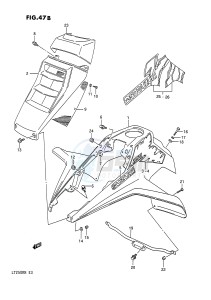 LT250R (E3) drawing FRONT FENDER (MODEL M N)