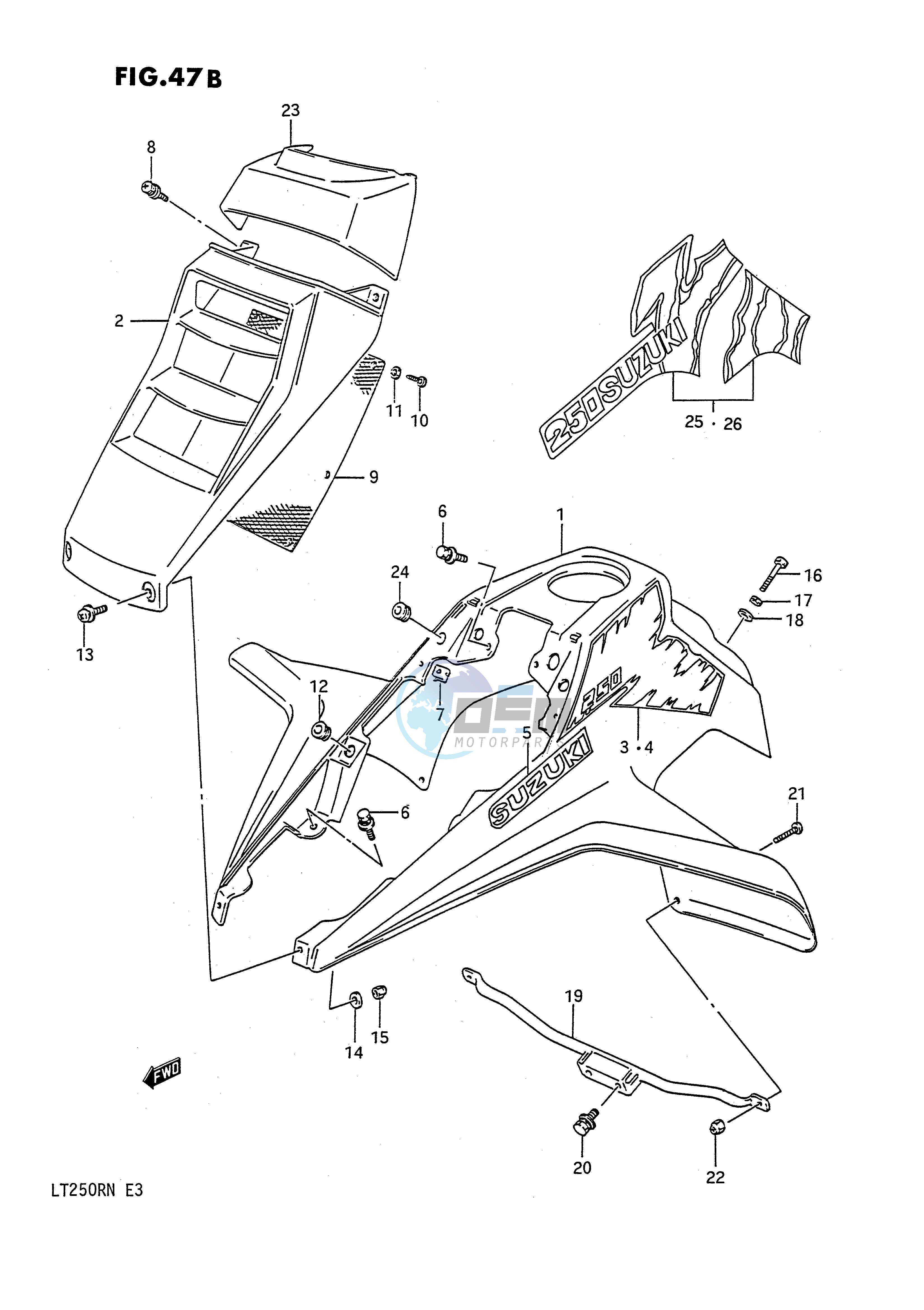 FRONT FENDER (MODEL M N)