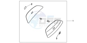 CBF600N9 Europe Direct - (ED / 25K) drawing 29 LITRE PANNIER COLOUR PANEL SET Y-200P