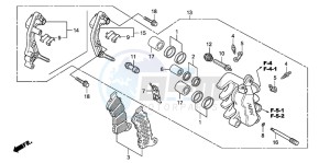 FES150A 125 S-WING drawing FRONT BRAKE CALIPER (FES1257/A7)(FES1507/A7)