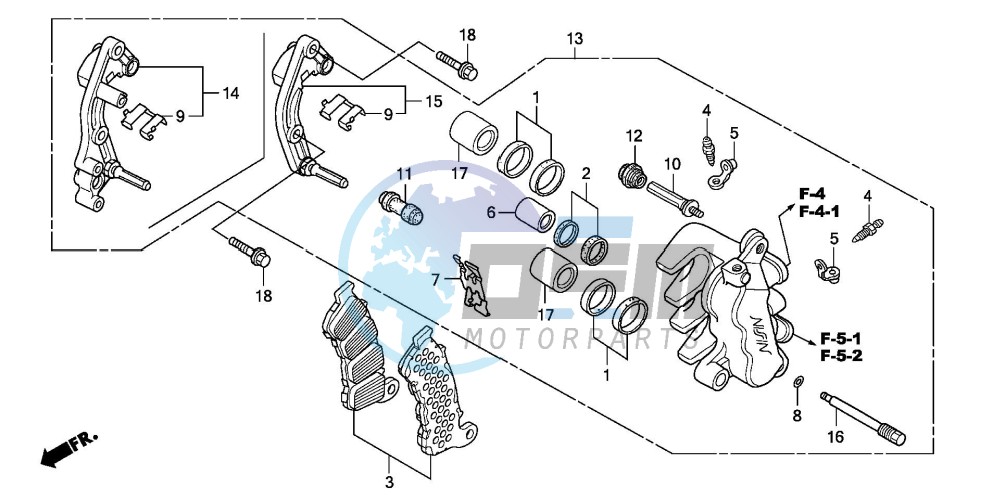 FRONT BRAKE CALIPER (FES1257/A7)(FES1507/A7)