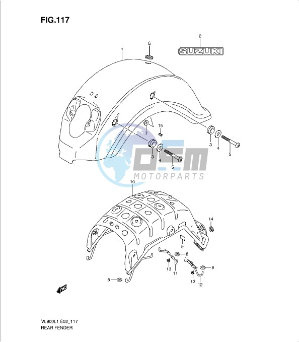 REAR FENDER (VL800UEL1 E19)