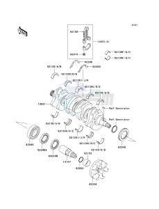 JT 1500 A [STX-15F] (A1-A2) [STX-15F] drawing CRANKSHAFT