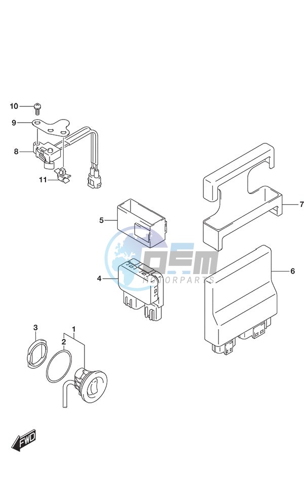 PTT Switch/Engine Control Unit