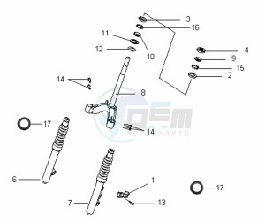 VS 125 EURO3 drawing FRONT FORK/ STEERING HEAD BEARING