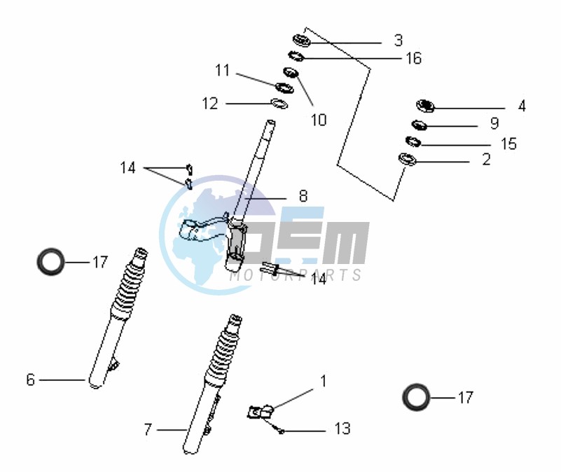 FRONT FORK/ STEERING HEAD BEARING