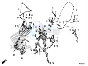 NC750JH Europe Direct - (ED) drawing WINDSCREEN/FRONT GARNISH