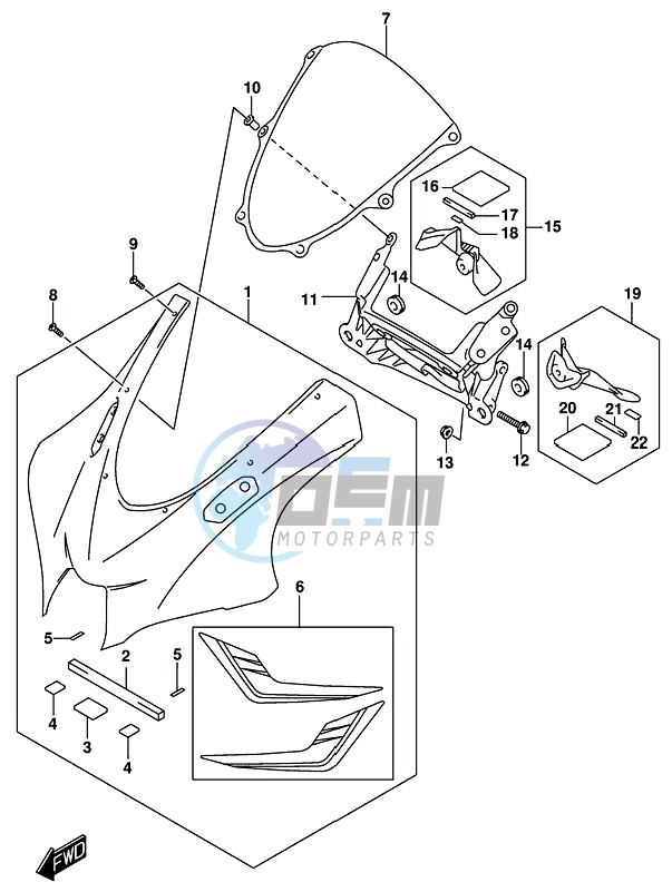 COWLING BODY (GSX-R1000AL8 E21) (FOR YWW)