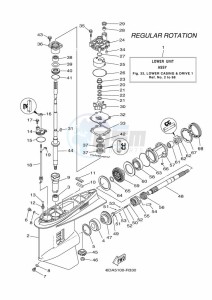 F200FETX drawing PROPELLER-HOUSING-AND-TRANSMISSION-1