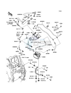 ZZR1400 ABS ZX1400B6F FR GB XX (EU ME A(FRICA) drawing Brake Piping