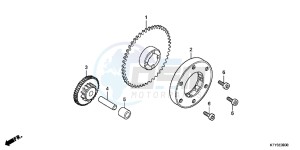 CBR125RTD CBR125RT UK - (E) drawing STARTING CLUTCH