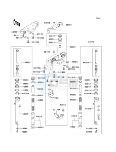 BN 125 A [ELIMINATOR 125] (A6F-A9F) A7F drawing FRONT FORK